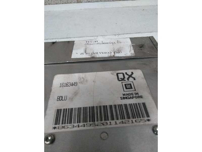 Recambio de centralita motor uce para opel corsa b referencia OEM IAM 16163449 QX BDLU