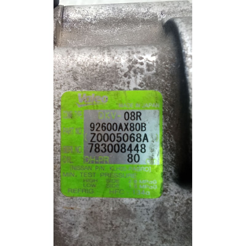 Recambio de compresor aire acondicionado para nissan micra iii (k12) 1.2 16v referencia OEM IAM 92600AX80B Z0005068A 05
