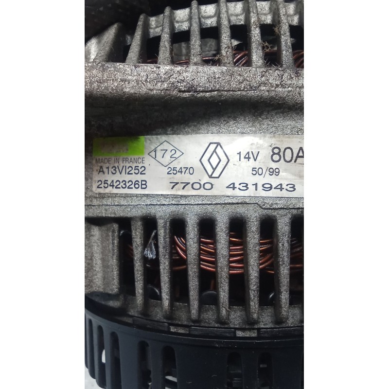 Recambio de alternador para renault megane i coach (da0/1_) 1.9 dti (da0n) referencia OEM IAM 7700431943 2542326B 80A