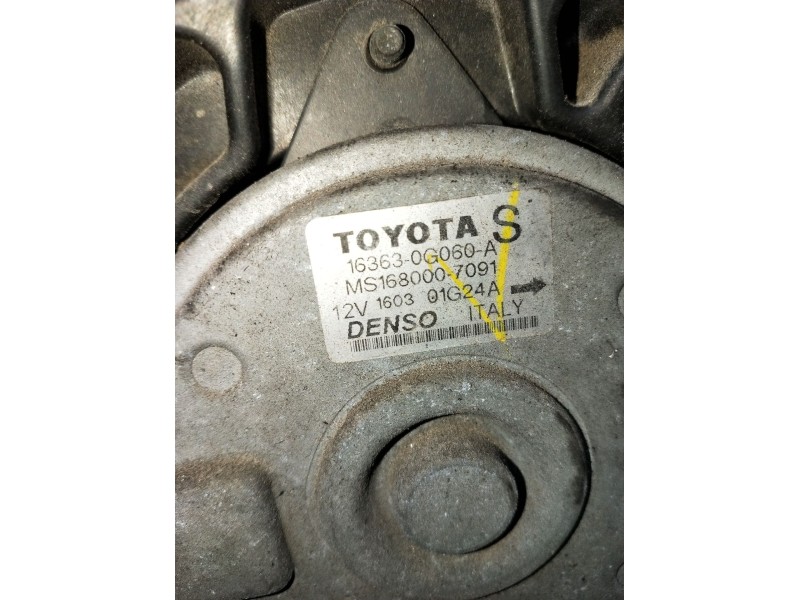 Recambio de electroventilador para toyota corolla verso (zer_, zze12_, r1_) 2.0 d-4d (cur10_) referencia OEM IAM 163630G060A  20