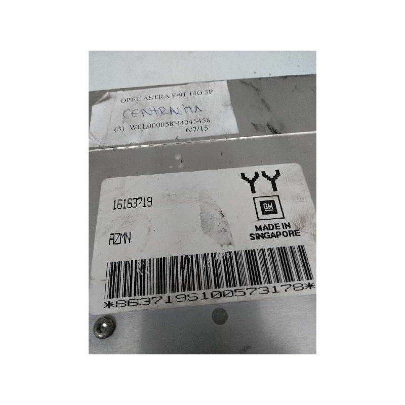 Recambio de centralita motor uce para opel astra f berlina 1.4 cat (l48) referencia OEM IAM 16163719 YY AZMN