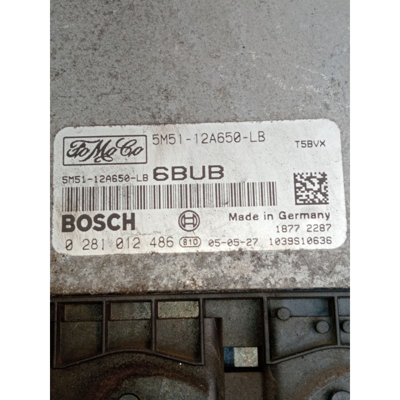 Recambio de centralita motor uce para ford focus c-max (dm2) 1.6 tdci referencia OEM IAM 0281012486 5M5112A650LB 1039S10636 2003