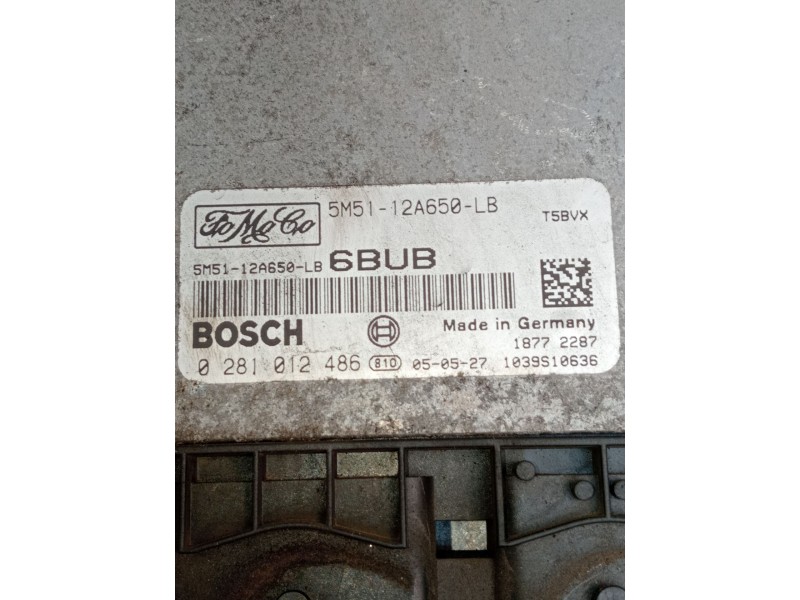Recambio de centralita motor uce para ford focus c-max (dm2) 1.6 tdci referencia OEM IAM 0281012486 5M5112A650LB 1039S10636 2003