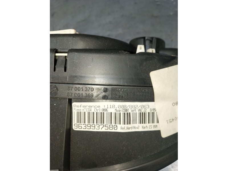 Recambio de cuadro instrumentos para peugeot 406 (8b) 1.8 16v referencia OEM IAM 9639937580 110008882063 1999