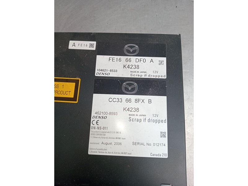 Recambio de sistema navegacion gps para mazda rx-8 (se) básico (170kw) referencia OEM IAM 4621008593  2003