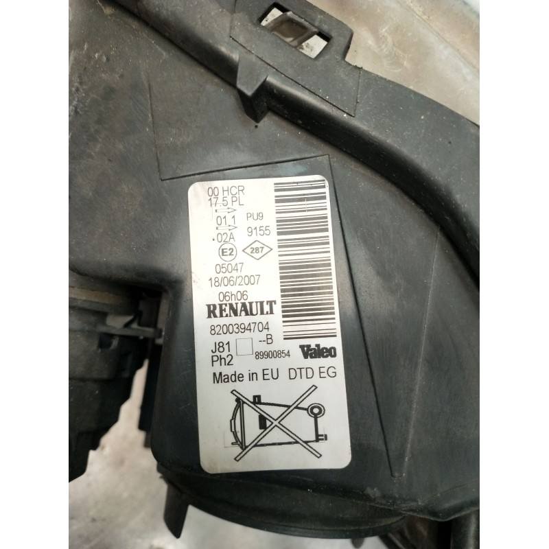 Recambio de faro derecho para renault espace iv (jk0/1_) 2.0 dci (jk02, jk03) referencia OEM IAM 8200394704  2006