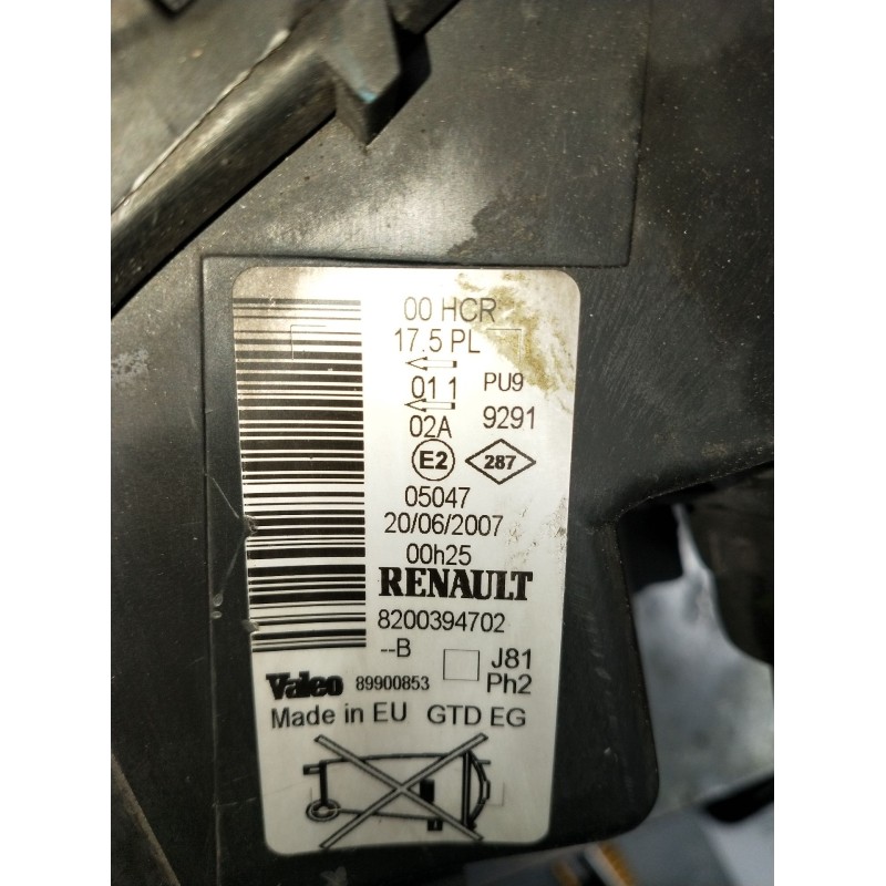 Recambio de faro izquierdo para renault espace iv (jk0/1_) 2.0 dci (jk02, jk03) referencia OEM IAM 8200394702  2006