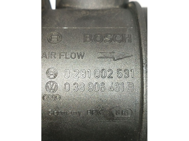 Recambio de caudalimetro para seat leon (1p1) 1.9 tdi referencia OEM IAM 0281002531 038906461B 2005
