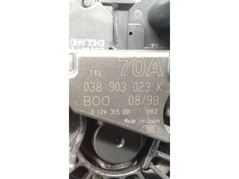 Recambio de alternador para seat ibiza ii (6k1) 1.9 tdi referencia OEM IAM 038903023K 0124315001 70A