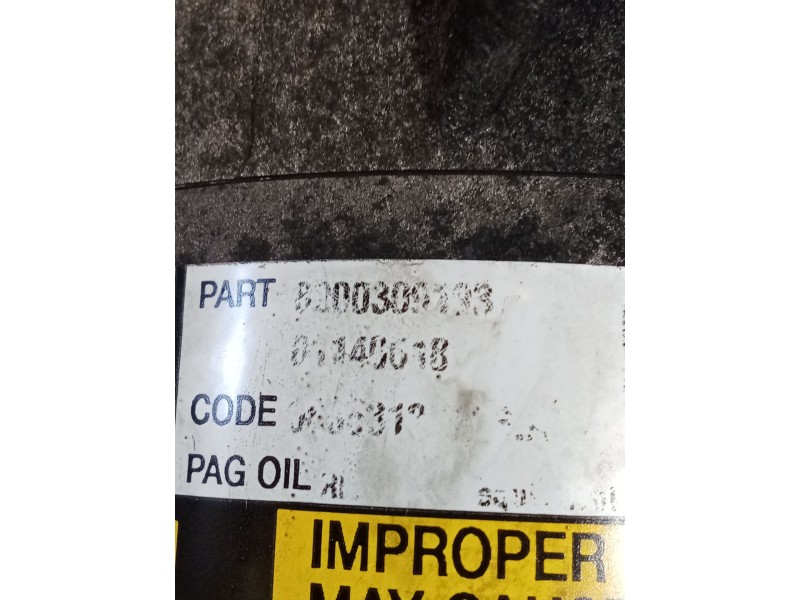 Recambio de compresor aire acondicionado para renault megane ii (bm0/1_, cm0/1_) 1.9 dci (bm0g, cm0g) referencia OEM IAM 8200309