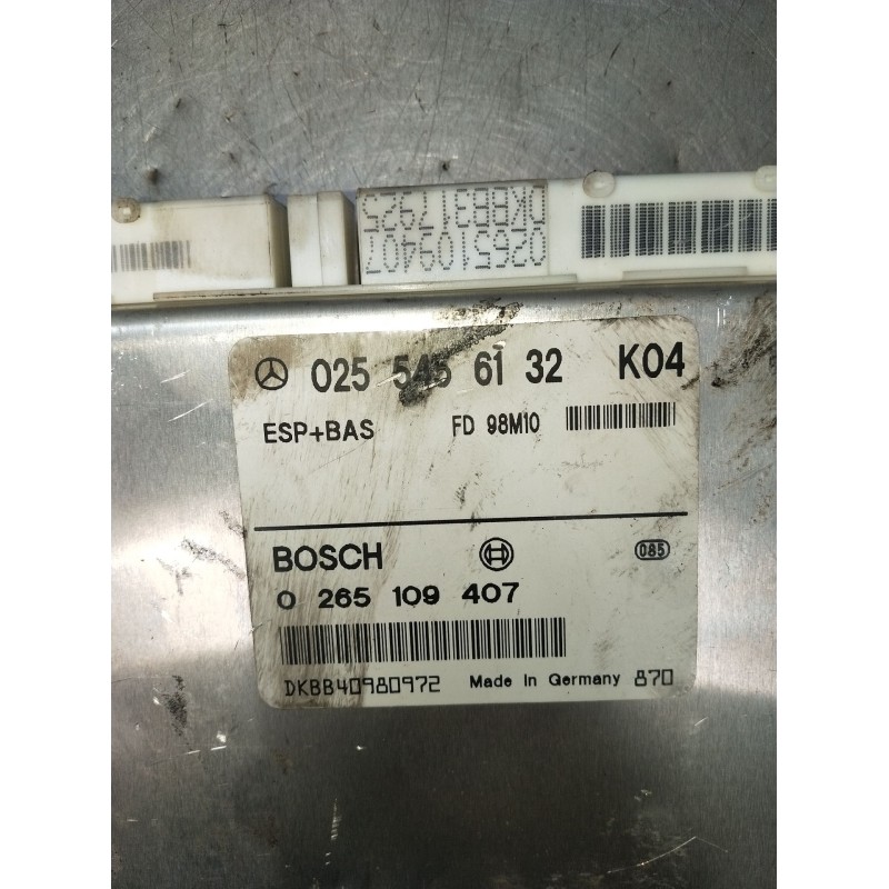 Recambio de centralita abs para mercedes-benz clk (c208) clk 320 (208.365) referencia OEM IAM 0265109407 0255456132 1997