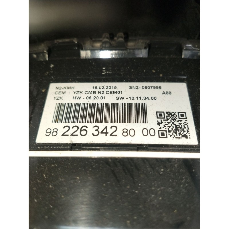 Recambio de cuadro instrumentos para citroën c3 aircross i (2r_, 2c_) 1.5 bluehdi 100 (2cyhyj) referencia OEM IAM 9822634280  20