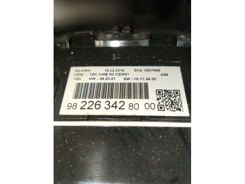 Recambio de cuadro instrumentos para citroën c3 aircross i (2r_, 2c_) 1.5 bluehdi 100 (2cyhyj) referencia OEM IAM 9822634280  20