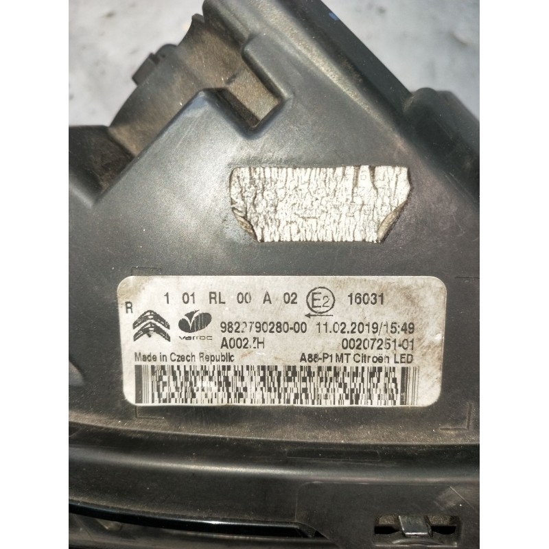 Recambio de piloto delantero derecho para citroën c3 aircross i (2r_, 2c_) 1.5 bluehdi 100 (2cyhyj) referencia OEM IAM 982279028