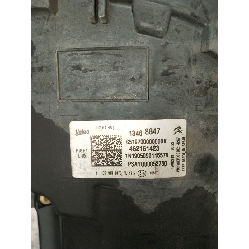 Recambio de faro derecho para citroën c3 aircross i (2r_, 2c_) 1.5 bluehdi 100 (2cyhyj) referencia OEM IAM 13468647 462161423 20
