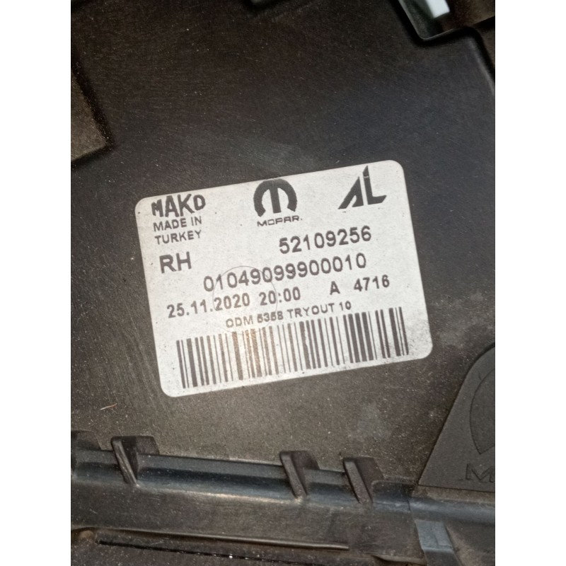 Recambio de faro derecho para fiat doblo cargo (263_) 1.3 d multijet (263wxu1a) referencia OEM IAM   2016