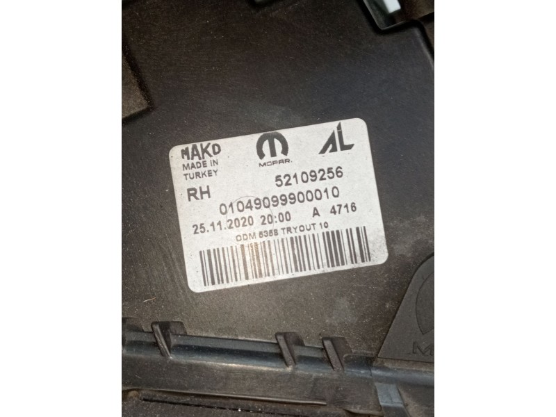 Recambio de faro derecho para fiat doblo cargo (263_) 1.3 d multijet (263wxu1a) referencia OEM IAM   2016