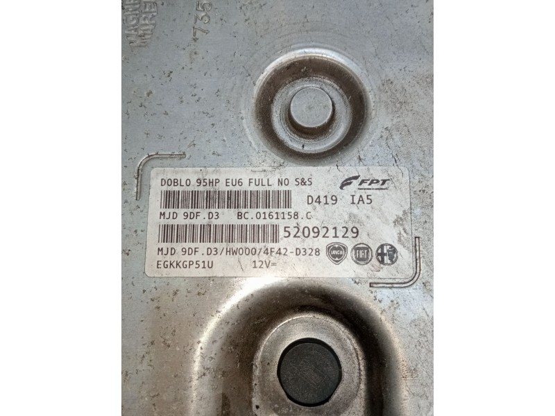 Recambio de centralita motor uce para fiat doblo cargo (263_) 1.3 d multijet (263wxu1a) referencia OEM IAM   