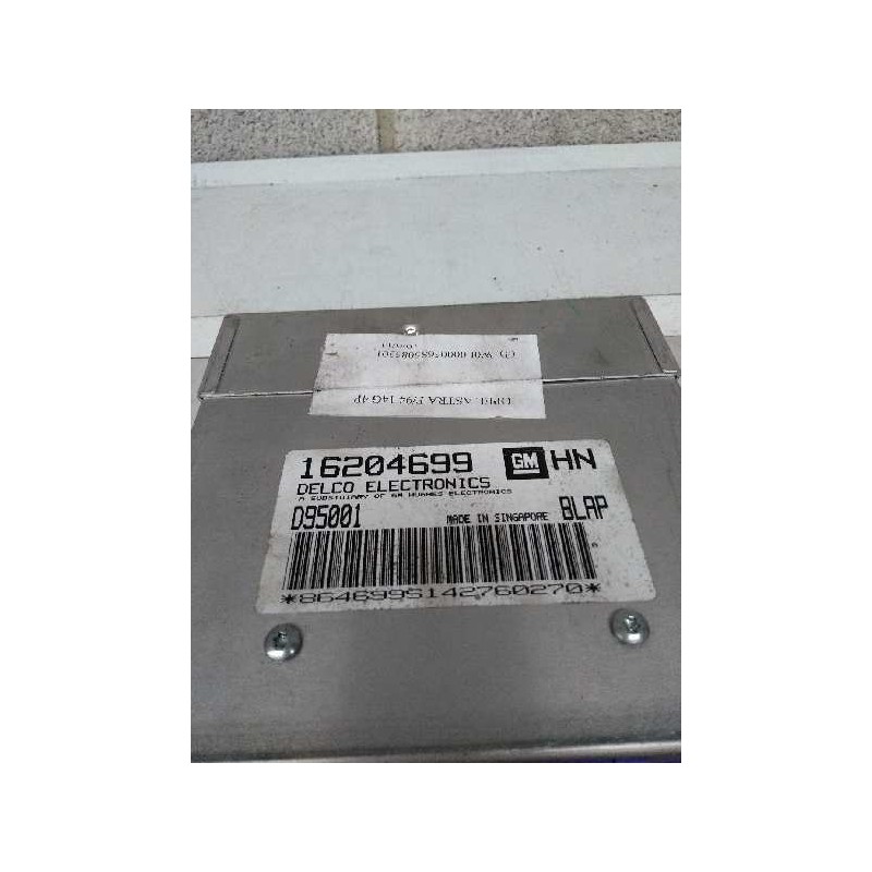 Recambio de centralita motor uce para opel astra f berlina 1.4 cat (l48) referencia OEM IAM 16204699 D95001 HN BLAP