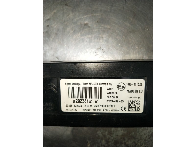 Recambio de modulo electronico para citroën c3 aircross i (2r_, 2c_) 1.5 bluehdi 100 (2cyhyj) referencia OEM IAM 9829238180 5035