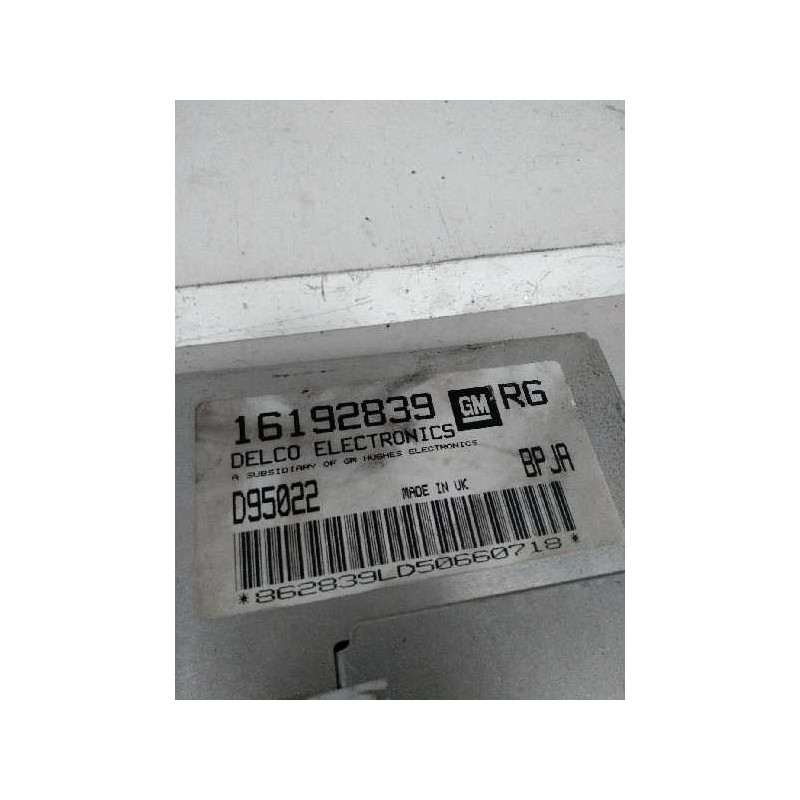 Recambio de centralita motor uce para opel astra f berlina 1.6 cat referencia OEM IAM 16192839 D95022 RG BPJA