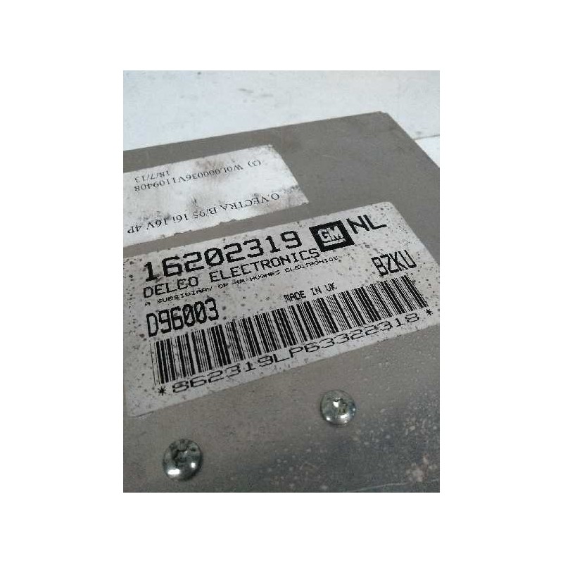 Recambio de centralita motor uce para opel vectra b berlina 1.6 16v referencia OEM IAM 16202319 D96003 NL BZKU