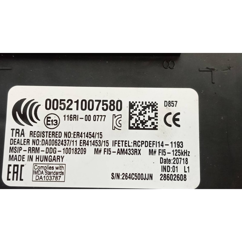 Recambio de caja reles / fusibles para fiat tipo ii (357) berlina easy referencia OEM IAM 521007580 28602608 