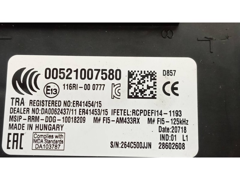 Recambio de caja reles / fusibles para fiat tipo ii (357) berlina easy referencia OEM IAM 521007580 28602608 