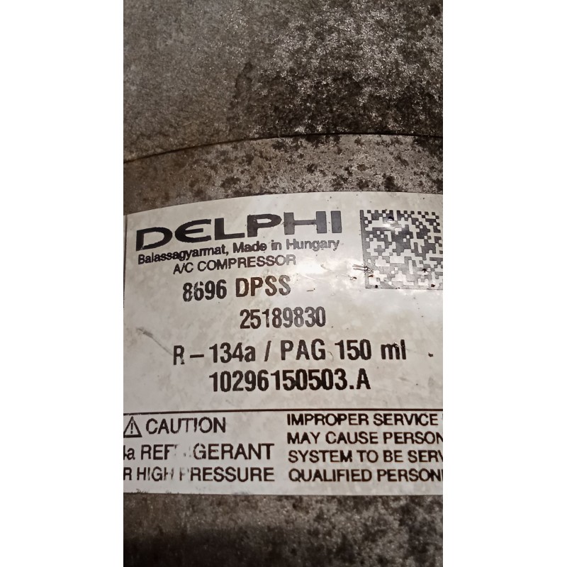 Recambio de compresor aire acondicionado para opel zafira / zafira family b (a05) 1.9 cdti (m75) referencia OEM IAM 25189830 869