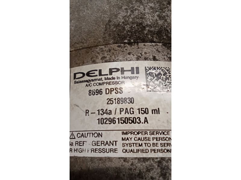 Recambio de compresor aire acondicionado para opel zafira / zafira family b (a05) 1.9 cdti (m75) referencia OEM IAM 25189830 869