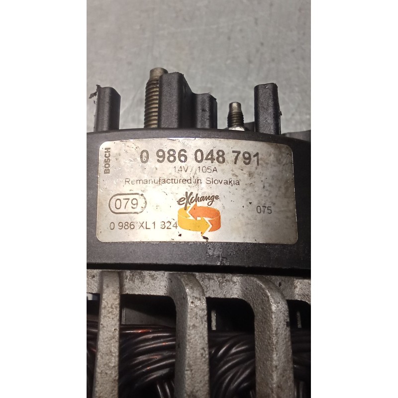 Recambio de alternador para opel zafira / zafira family b (a05) 1.9 cdti (m75) referencia OEM IAM 0986048791 105A 05