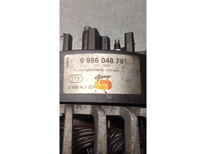 Recambio de alternador para opel zafira / zafira family b (a05) 1.9 cdti (m75) referencia OEM IAM 0986048791 105A 05