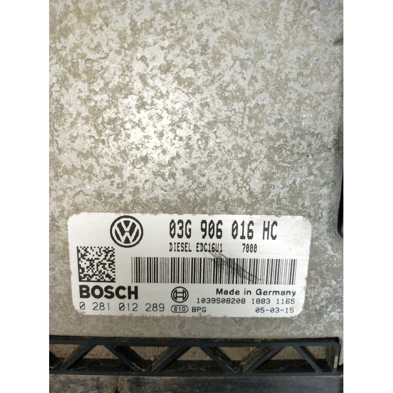 Recambio de centralita motor uce para seat altea (5p1) 1.9 tdi referencia OEM IAM 0281012289 03G906016HC EDC16U1 2004