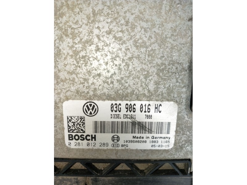 Recambio de centralita motor uce para seat altea (5p1) 1.9 tdi referencia OEM IAM 0281012289 03G906016HC EDC16U1 2004