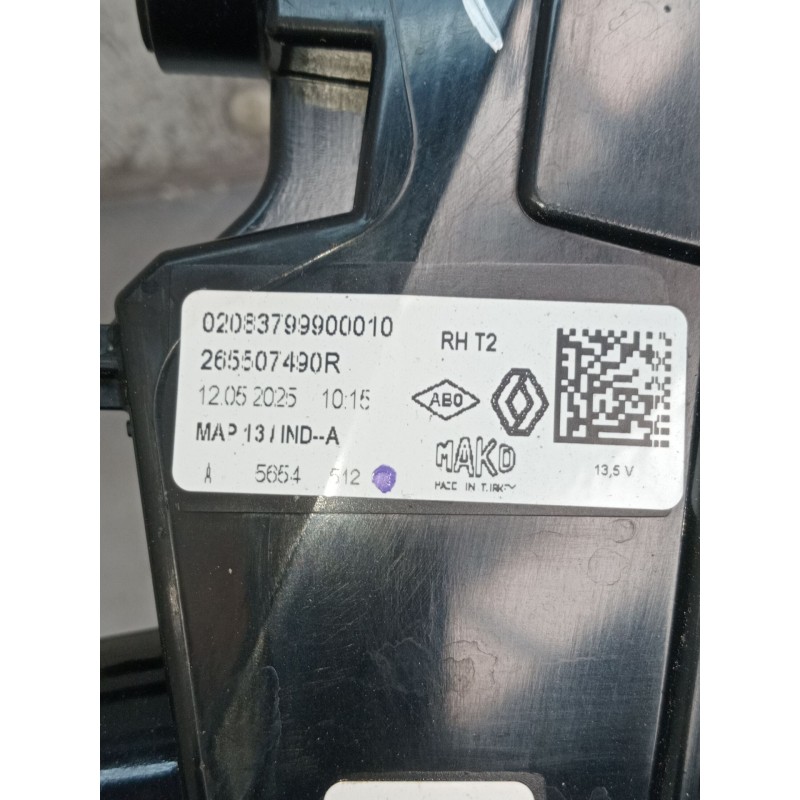 Recambio de piloto trasero derecho interior para renault captur iii captur e-tech hybrid referencia OEM IAM 02083799900010 26550