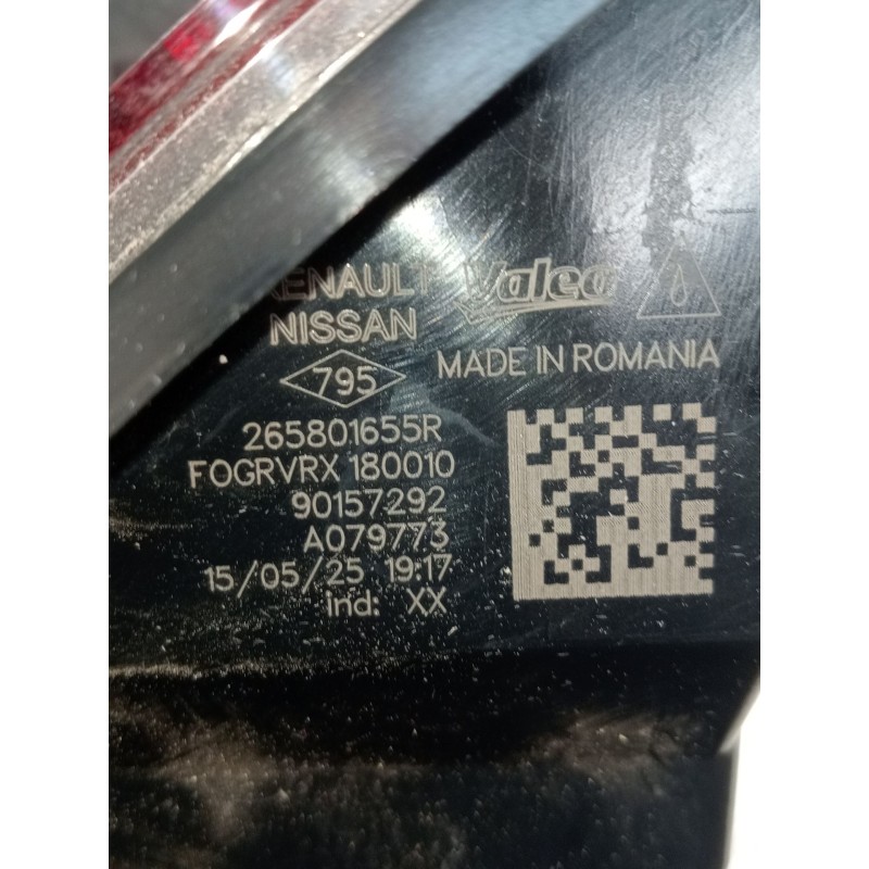 Recambio de piloto trasero derecho paragolpes para renault captur iii captur e-tech hybrid referencia OEM IAM 265801655R 9015729