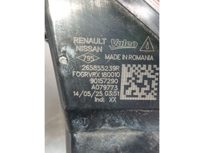 Recambio de piloto trasero izquierdo paragolpes para renault captur iii captur e-tech hybrid referencia OEM IAM 265855239R 90157