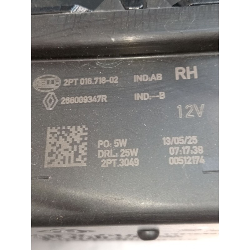 Recambio de faro antiniebla derecho para renault captur iii captur e-tech hybrid referencia OEM IAM 2PT01671802 266009347R PILOT