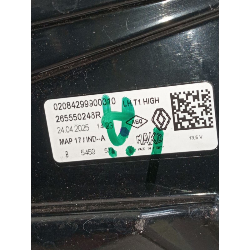 Recambio de piloto trasero izquierdo para renault captur iii captur e-tech hybrid referencia OEM IAM 02084299900010 265550246R 2