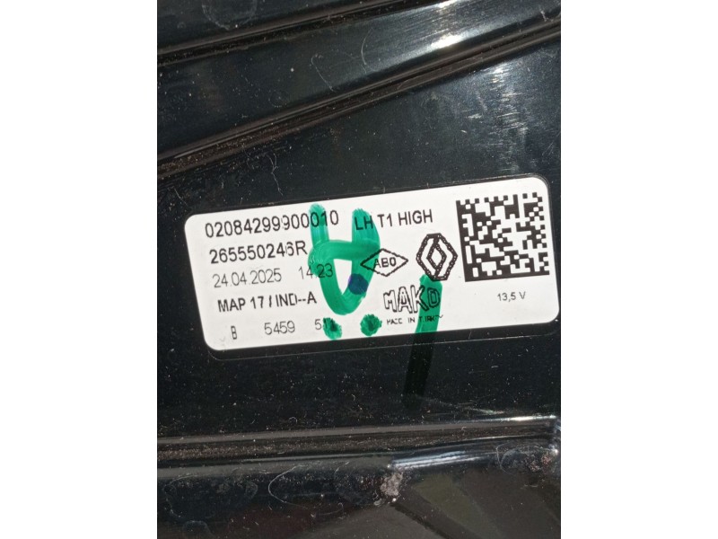 Recambio de piloto trasero izquierdo para renault captur iii captur e-tech hybrid referencia OEM IAM 02084299900010 265550246R 2