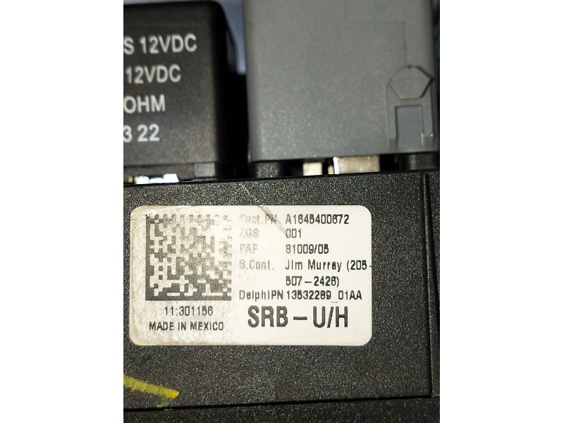 Recambio de caja reles / fusibles para mercedes-benz clase m (w164) ml 320 cdi 4-matic (164.122) referencia OEM IAM A1645400672 