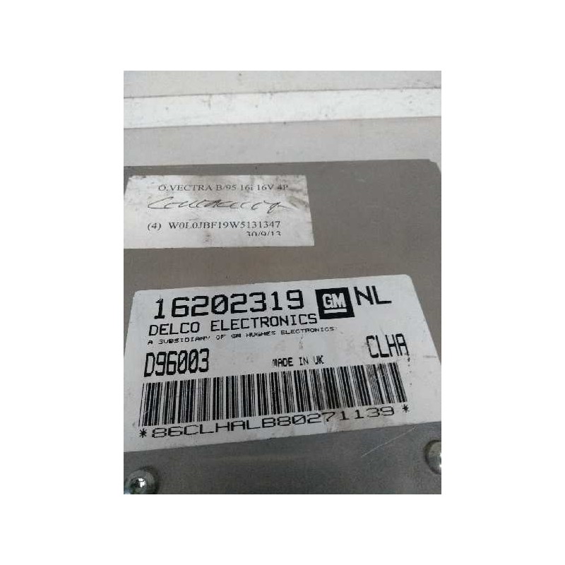 Recambio de centralita motor uce para opel vectra b berlina 1.6 16v referencia OEM IAM 16202319 D96003 NL CLHA