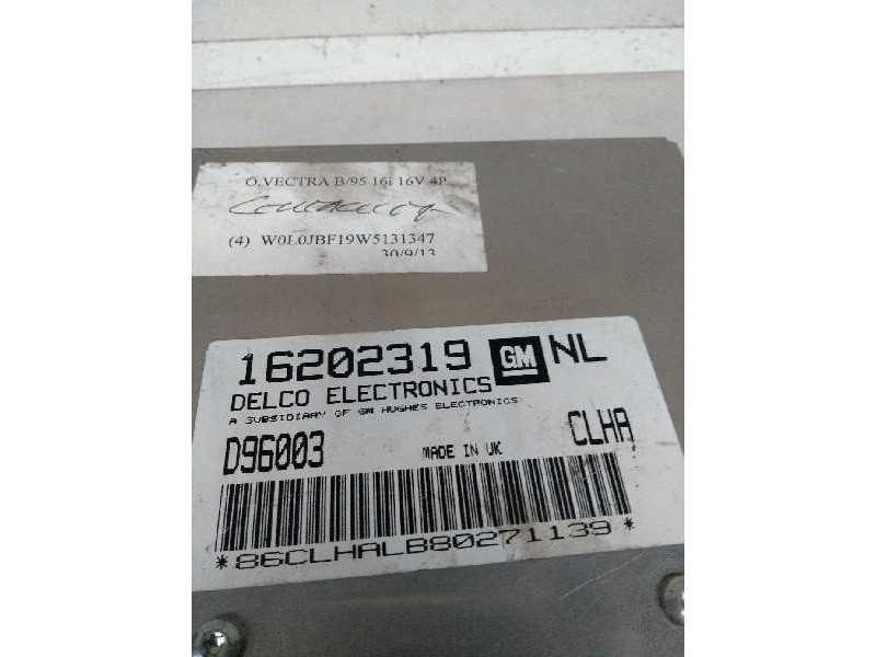 Recambio de centralita motor uce para opel vectra b berlina 1.6 16v referencia OEM IAM 16202319 D96003 NL CLHA