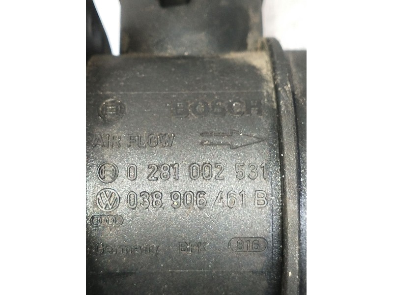 Recambio de caudalimetro para seat altea (5p1) 1.9 tdi referencia OEM IAM 0281002531 038906461B 2004