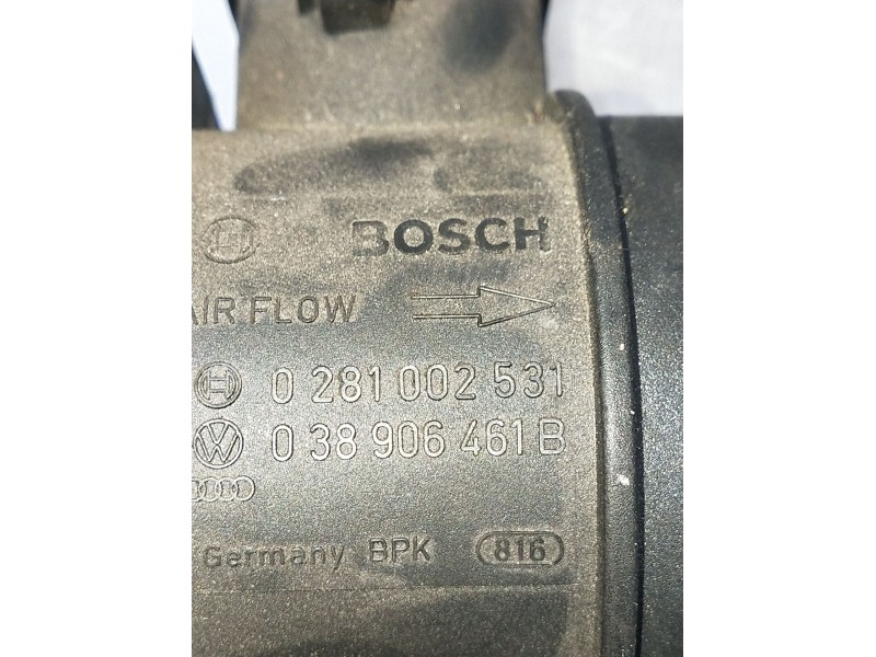 Recambio de caudalimetro para volkswagen polo iv (9n_, 9a_) 1.4 tdi referencia OEM IAM 0281002531 038906461B 2005