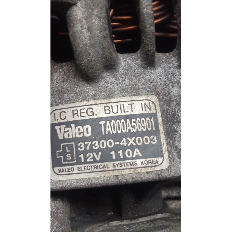 Recambio de alternador para kia carnival ii (gq) 2.9 crdi referencia OEM IAM 373004X003 TA000A56901 01 110A