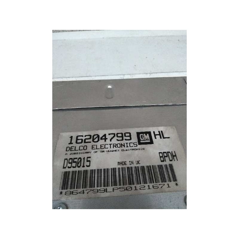 Recambio de centralita motor uce para opel astra f berlina 1.4 cat (2h6) referencia OEM IAM 16204799 D95015 HL BPDH