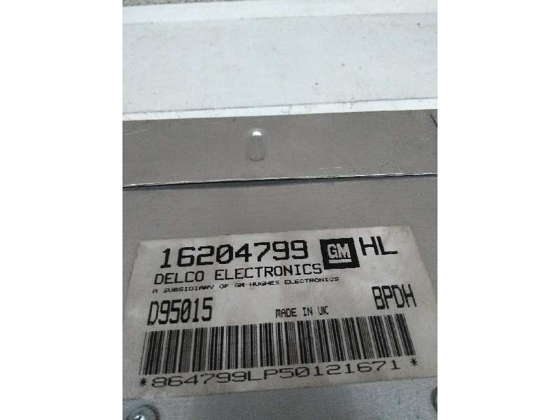 Recambio de centralita motor uce para opel astra f berlina 1.4 cat (2h6) referencia OEM IAM 16204799 D95015 HL BPDH
