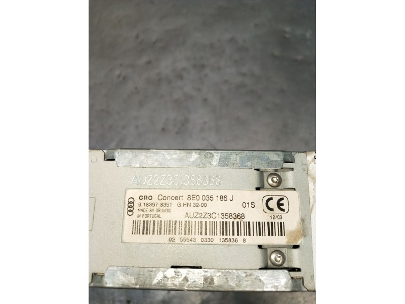 Recambio de sistema audio / radio cd para audi a4 b6 avant (8e5) 2.5 tdi quattro referencia OEM IAM 8E0035186J AUZ2Z3C1358368 20
