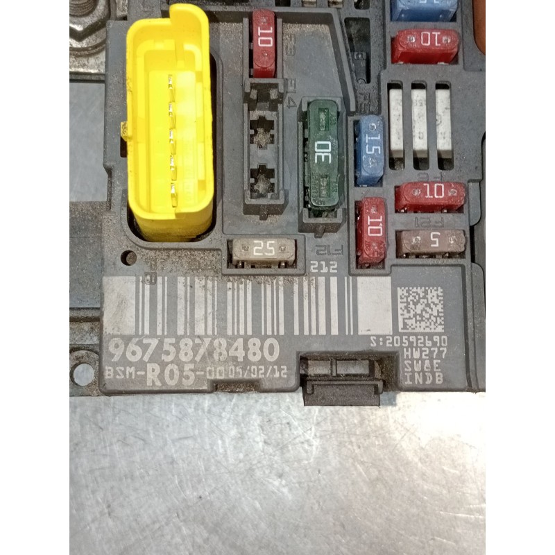 Recambio de caja reles / fusibles para peugeot partner tepee 1.6 hdi / bluehdi 75 referencia OEM IAM 9675878480 BSMR05 20592690 
